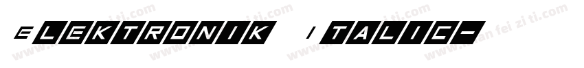Elektronik Italic字体转换